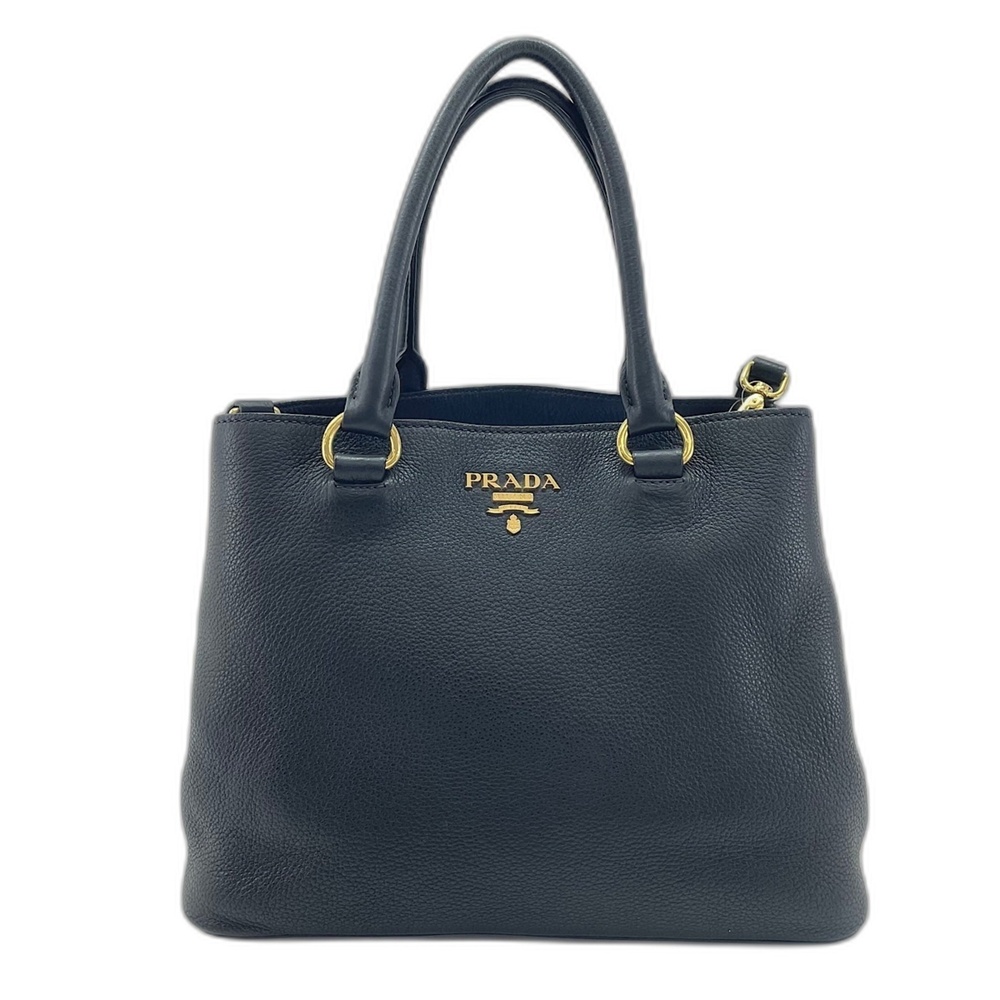 Prada Vitello Phoenix Shoulder Bag/Handbag, Black